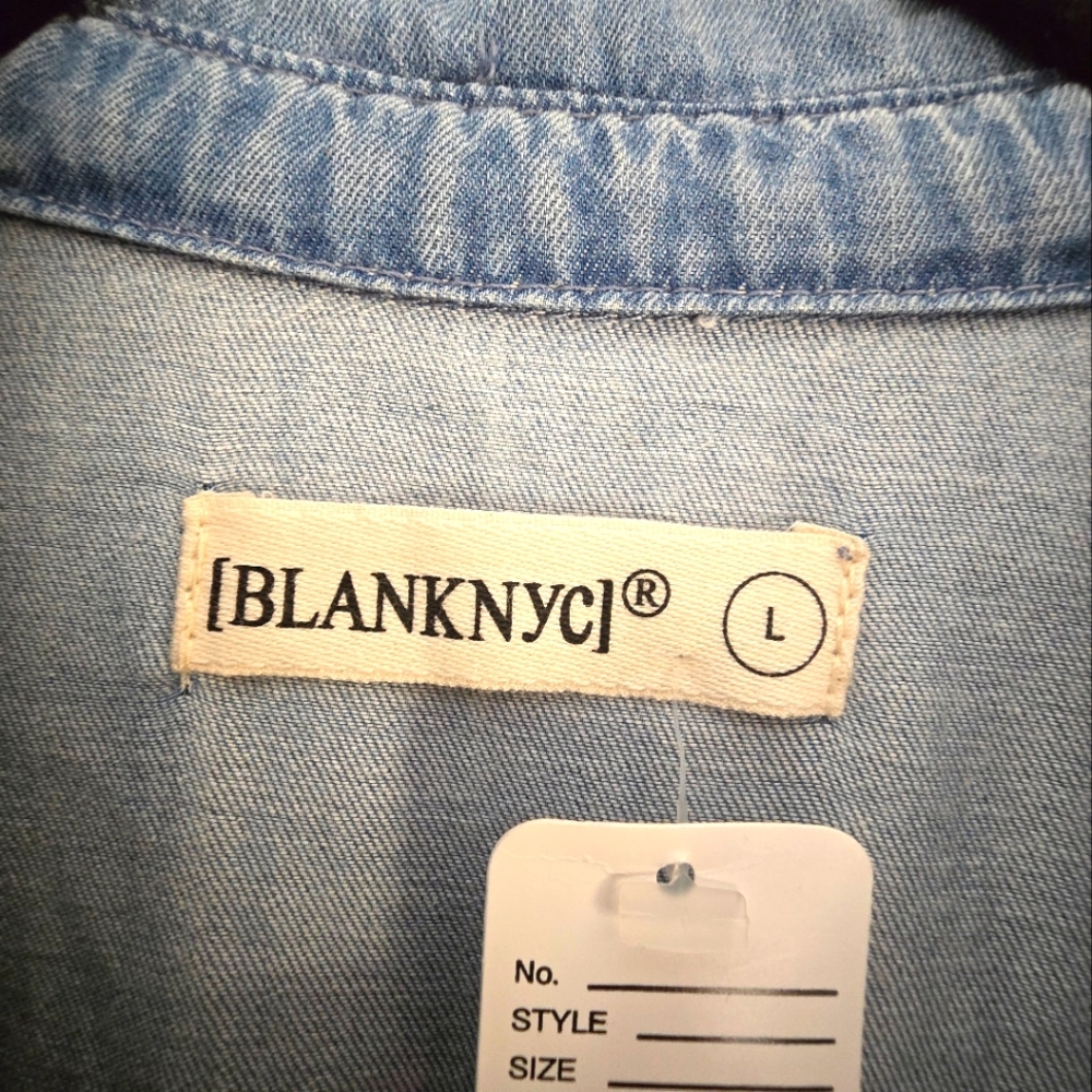 Blank NYC Light Blue Denim Jumpsuit Romper - Picture 13 of 15